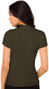 Women Olive Round Neck Half Sleeves T-Shirt